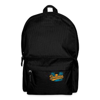 Dominica Souvenir – Tropical Palm Trees and - Backpack - black - Front