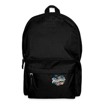 Hawaii Souvenir Tropische Blumen und Ananas - Rucksack - Schwarz - Vorne
