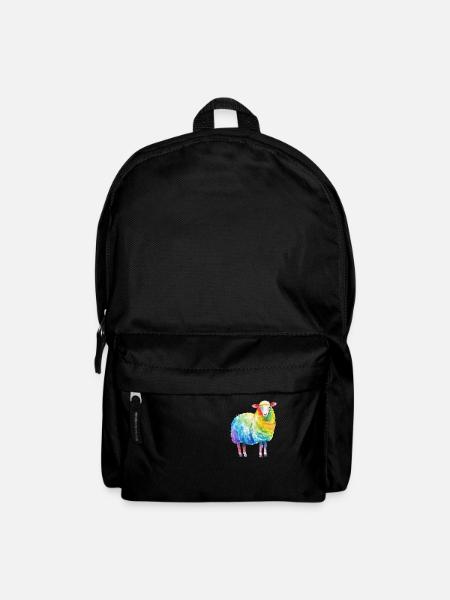 Buntes Schaf - Rainbow Sheep Farm Animal Farmer - Rucksack - Schwarz