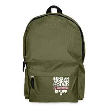 Afghan Hound Gifts - Backpack - olive green - Front