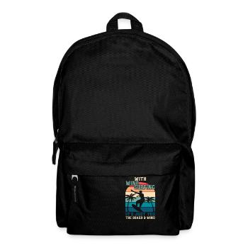 In windsurfing, there is only you, the board and wind - Backpack - black - Front