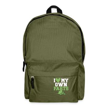 Furz Furzen Pupsen - Rucksack - Olivgrün - Vorne