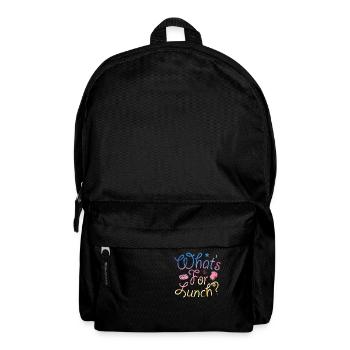 Was gibt es zum Mittagessen? - Rucksack - Schwarz - Vorne