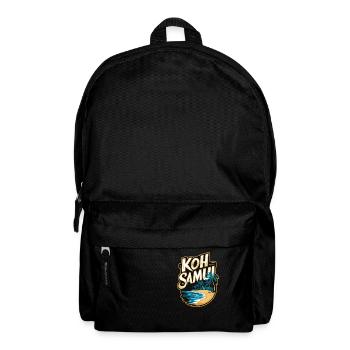Koh Samui souvenir beach and palm trees - Backpack - black - Front