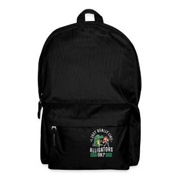 I just really like alligators - Backpack - black - Front