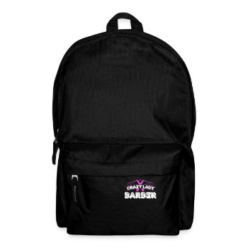 Crazy Lady Barber Barbershop Fashion Cosmetologist - Backpack - black - Front