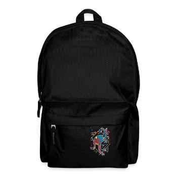 Abstract Kangaroo Art in Colorful - Backpack - black - Front