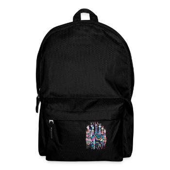 Motif de lama coloré imaginatif et vibrant - Sac à dos - noir - Devant