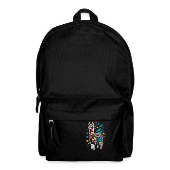 Colorful Geometric Llama - Backpack - black - Front
