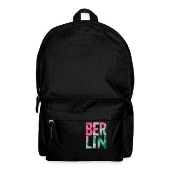 Berlin Souvenir Aquarell Schriftzug - Rucksack - Schwarz - Vorne