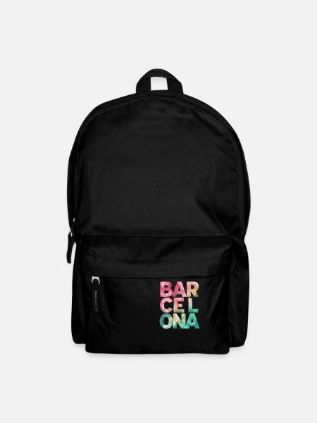Barcelona Souvenir Aquarell-Stil - Rucksack - Schwarz