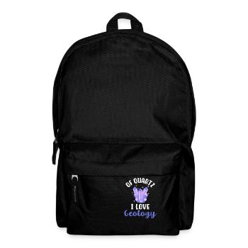 Von Quarz Ich liebe Geologie - Rucksack - Schwarz - Vorne