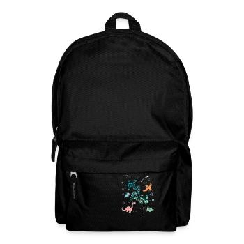 KIAN - Schöner Jungen Name mit Dinosaurier - Rucksack - Schwarz - Vorne