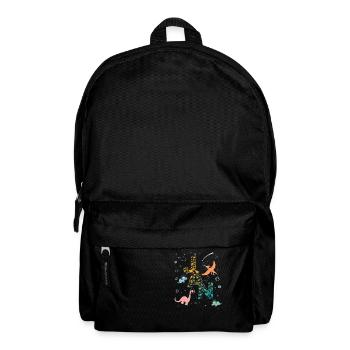JAN - Schöner Jungen Name mit Dinosaurier - Rucksack - Schwarz - Vorne