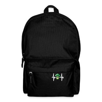 Brokkoli EKG Herzschlag - Rucksack - Schwarz - Vorne