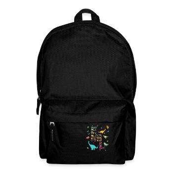 EMIL - Beautiful boy name with dinosaur - Backpack - black - Front