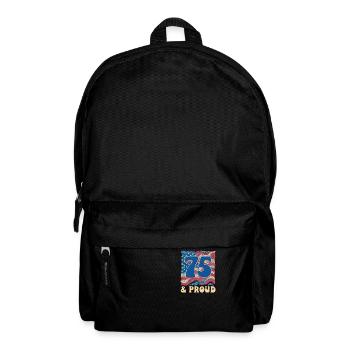 75th Birthday 75 & Proud - Backpack - black - Front