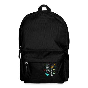 EMIL - Beautiful boy name with dinosaur - Backpack - black - Front
