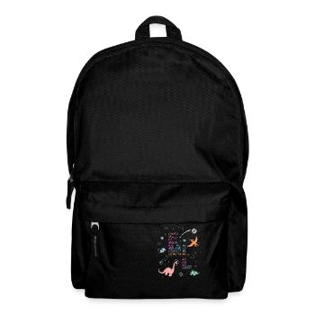 EMIL - Beautiful boy name with dinosaur - Backpack - black - Front