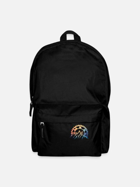 Mountainbike-Fahrer Sonnenuntergang Design - Rucksack - Schwarz