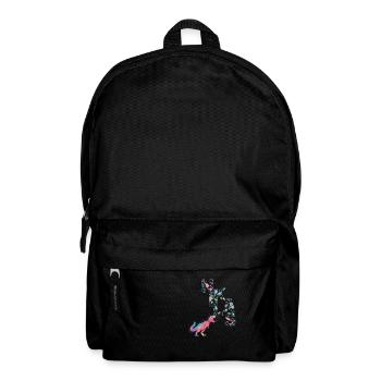 NIKLAS - Schöner Jungen Name mit Dinosaurier - Rucksack - Schwarz - Vorne
