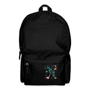 NIKLAS - Beautiful boy name with dinosaur - Backpack - black - Front