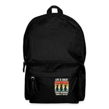 La vie est belle, le cardio le rend meilleur - Sac à dos - noir - Devant