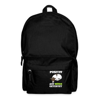 Lazy Tshirt Funny Funny Humor Sarcasm Tired - Backpack - black - Front