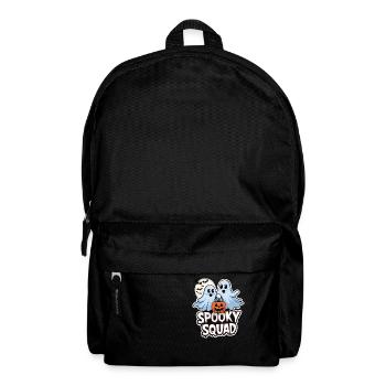 Halloween Spooky Squad Ghost with Hat - Backpack - black - Front