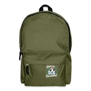 Got an icy Christmas time penguin - Backpack - olive green - Front