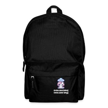 even unicorns have bad days - Rucksack - Schwarz - Vorne