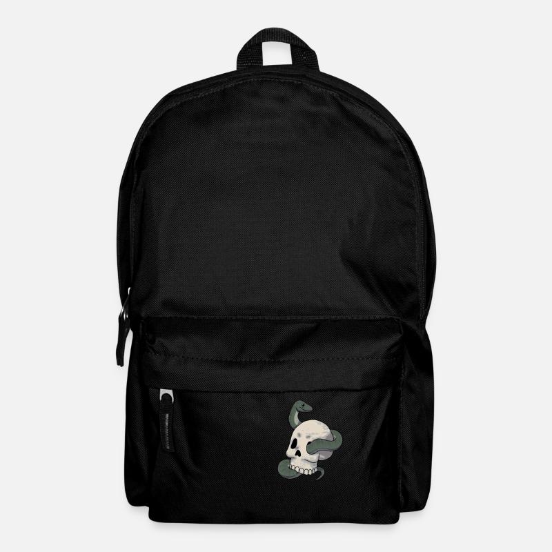 Serpent et crâne - Sac à dos - noir