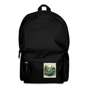 Scenic Botanical Nature Illustration - Backpack - black - Front