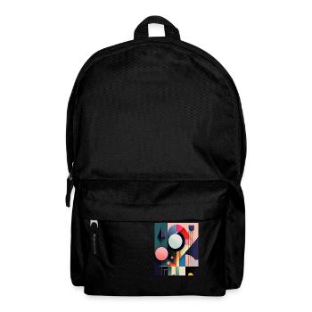 Bold Abstract Geometric Shapes – Modern Art Design - Backpack - black - Front
