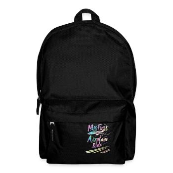 Meine Erste Flugreise Erstes Mal Fliegen - Rucksack - Schwarz - Vorne