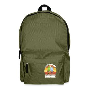 Cadeau de perruche - Sac à dos - vert olive - Devant