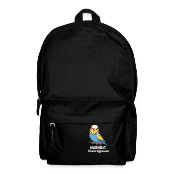 Avertissement Passif Agressif Perruche Comic - Sac à dos - noir - Devant