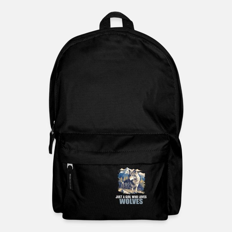 Wölfe Wolf - Rucksack - Schwarz