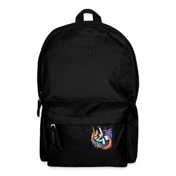 Regenbogen Einhorn mit Sonnenbrille Comic Kunst - Rucksack - Schwarz - Vorne