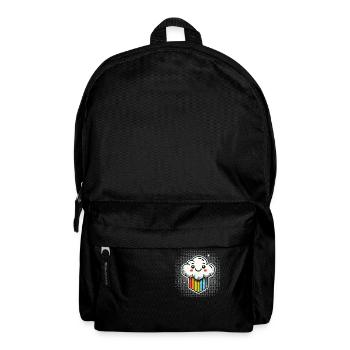 Nuage riant avec bande dessinée arc-en-ciel - Sac à dos - noir - Devant