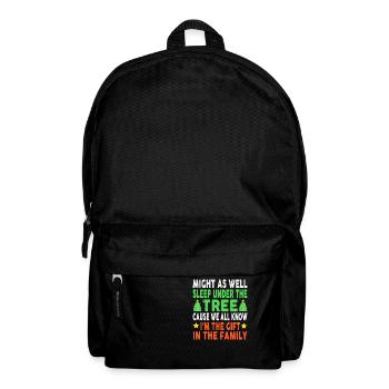 Funny Christmas Kids Christmas Pajamas Girls Boys - Backpack - black - Front