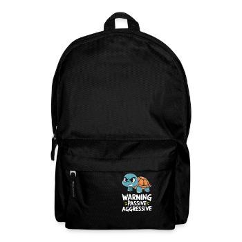Avertissement Graphique Tortue Passive Agressive - Sac à dos - noir - Devant