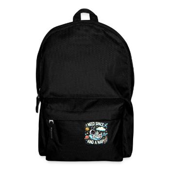 Ich brauche Platz und ein Nickerchen - Rucksack - Schwarz - Vorne