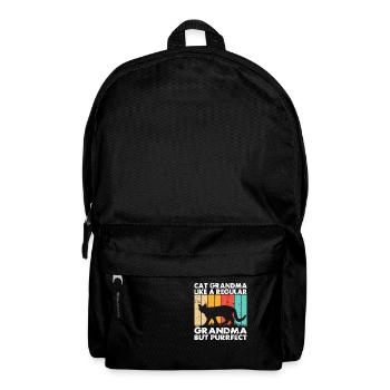 Cadeaux de grand-mère chat - Sac à dos - noir - Devant