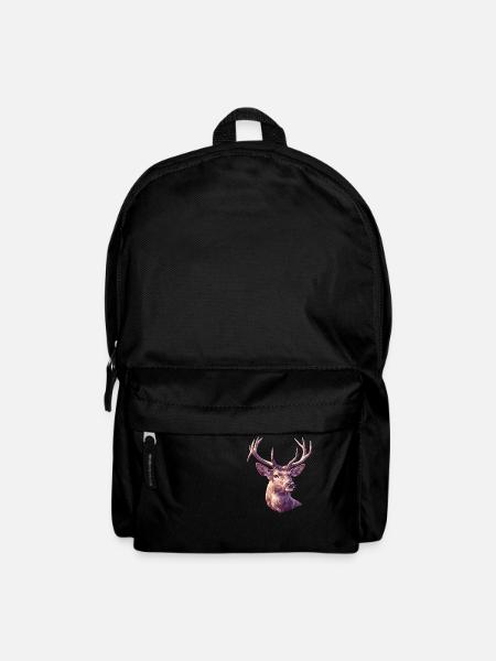 Hirsche Hirsch - Rucksack - Schwarz