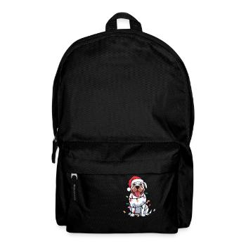 Dogue Argentino Lumières de Noël Noël Chiens Cadeaux - Sac à dos - noir - Devant
