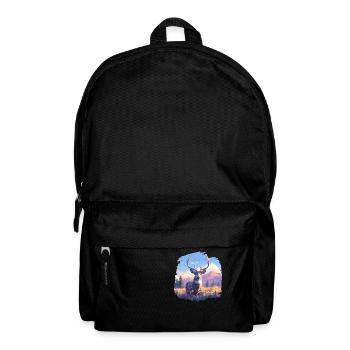 Hirsche Hirsch - Rucksack - Schwarz - Vorne