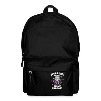 Just A Girl Who Loves Anime and Cats Cute Cat - Rucksack - Schwarz - Vorne