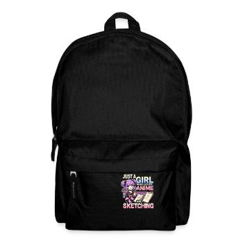 Just A Girl Who Loves Anime And Sketching, Anime - Backpack - black - Front