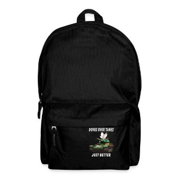 DOVES OVER TANKS JUST BETTER - Rucksack - Schwarz - Vorne